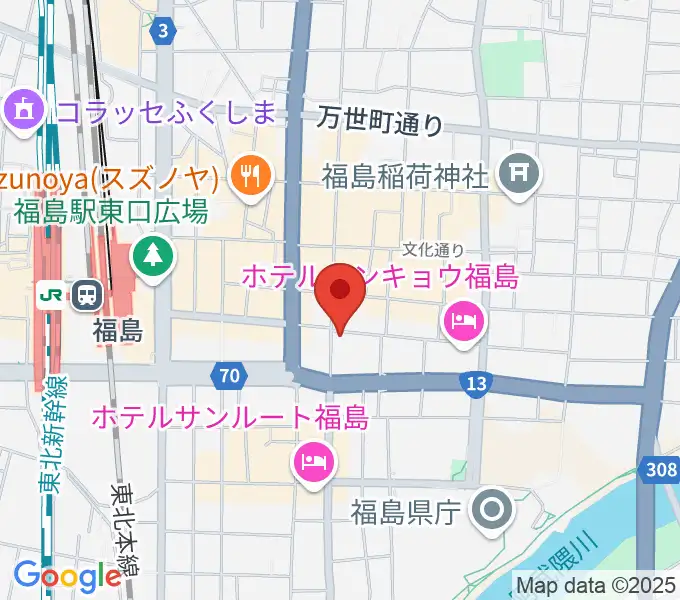 福島 CLUB NEOの地図