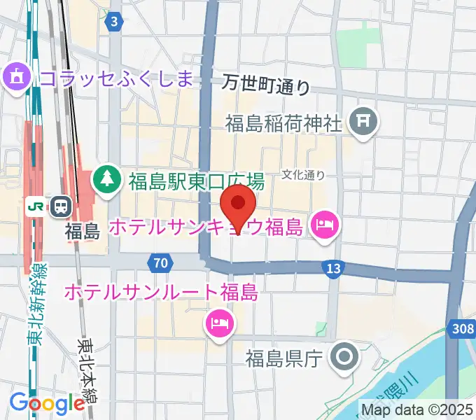 福島 CLUB NEOの地図