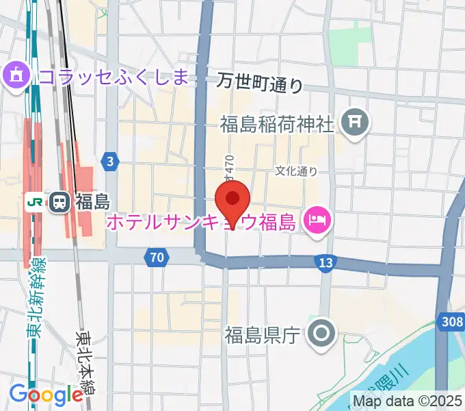 福島 CLUB NEOの地図