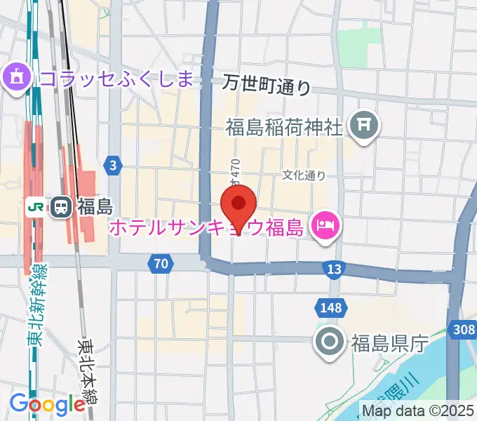 福島 CLUB NEOの地図