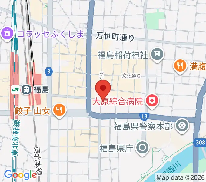 福島 CLUB NEOの地図