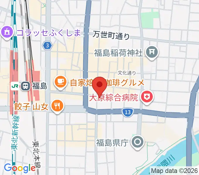 福島 CLUB NEOの地図