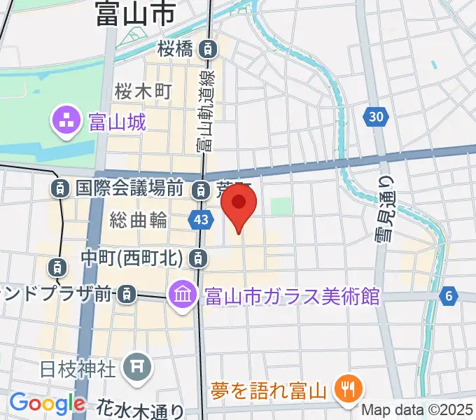 富山ソウルパワーの地図
