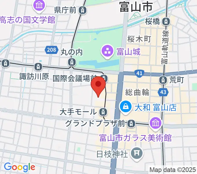 富山市民プラザの地図