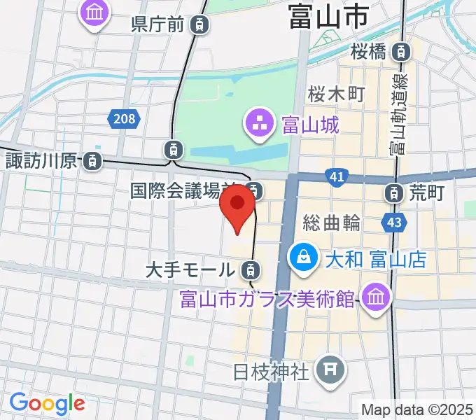 富山市民プラザの地図