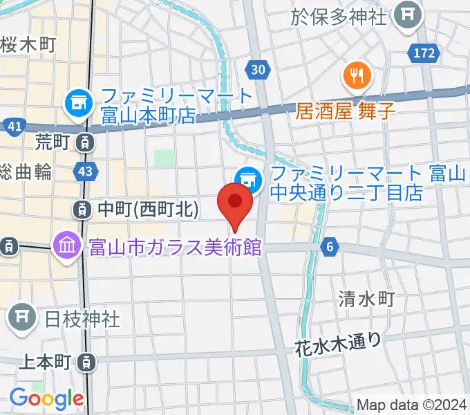 中教院Artist'sの地図