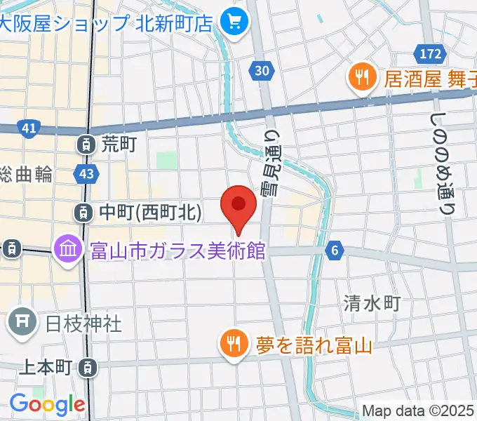 中教院Artist'sの地図