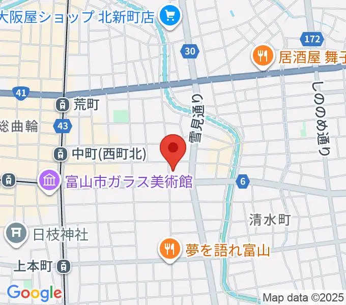 中教院Artist'sの地図