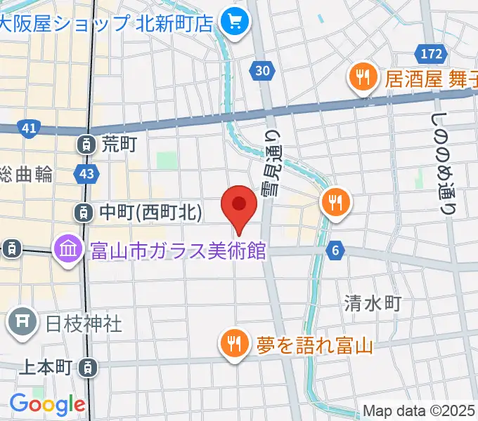 中教院Artist'sの地図