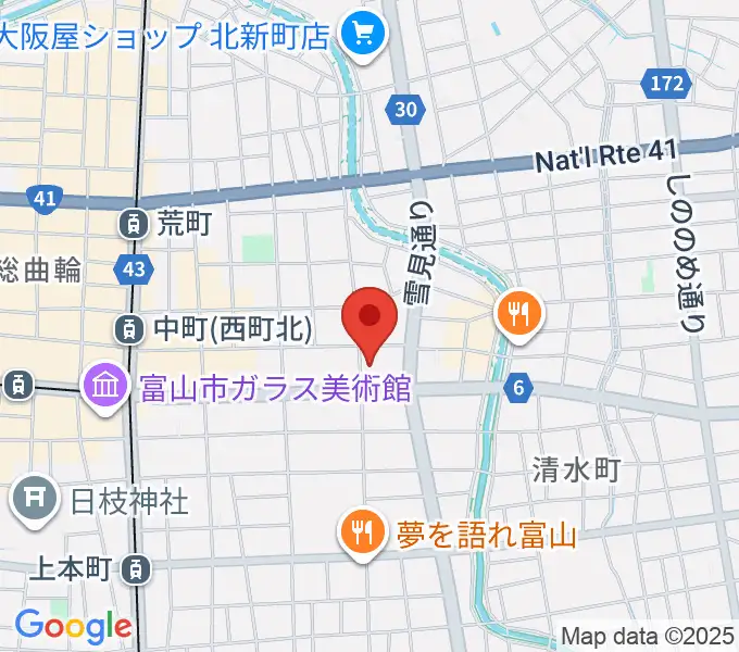 中教院Artist'sの地図