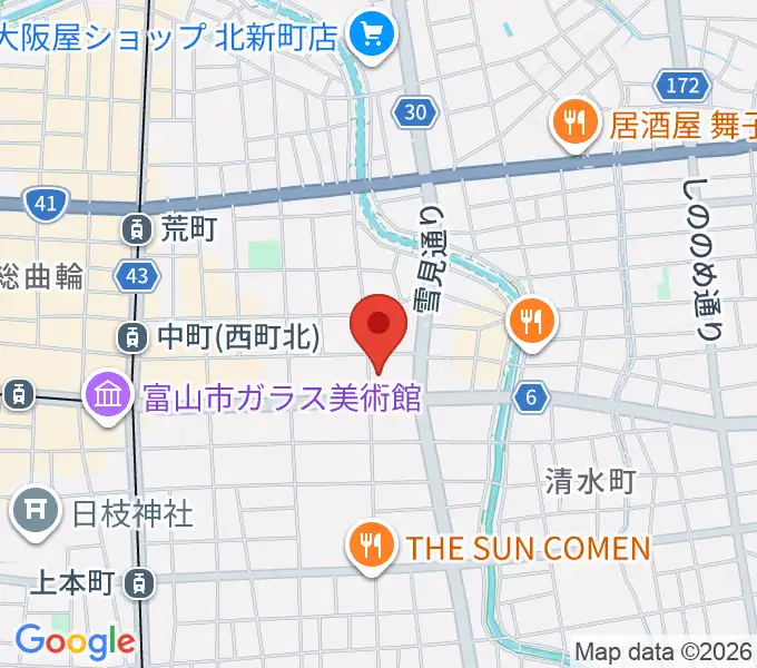 中教院Artist'sの地図