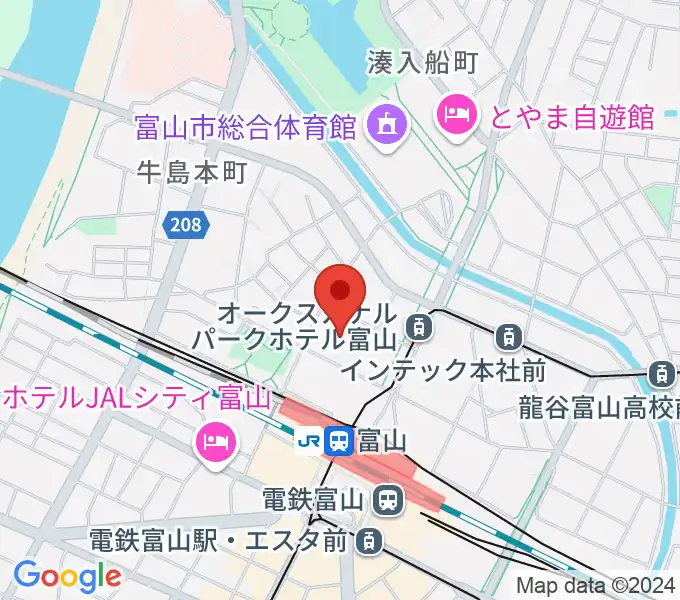 オーバード・ホールの地図