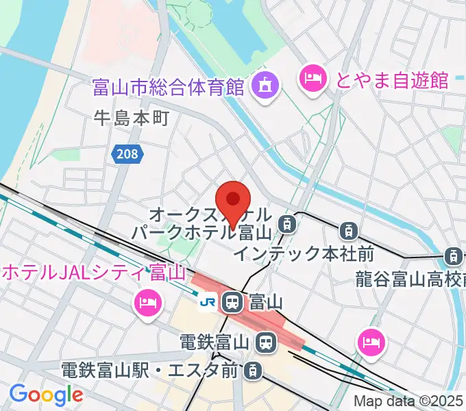 オーバード・ホールの地図