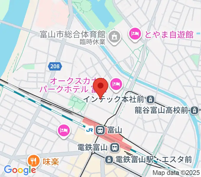 オーバード・ホールの地図