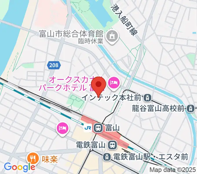 オーバード・ホールの地図