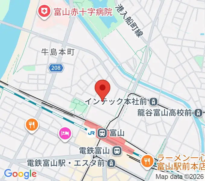 オーバード・ホールの地図