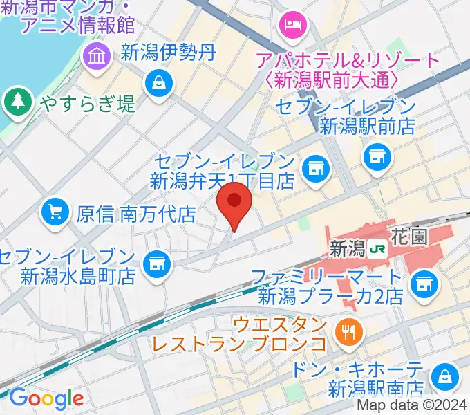 新潟CLUB RIVERSTの地図