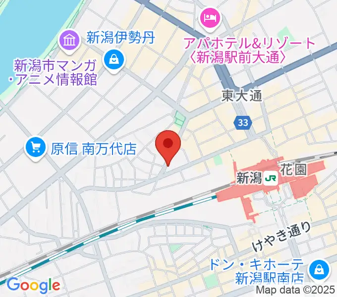 新潟CLUB RIVERSTの地図