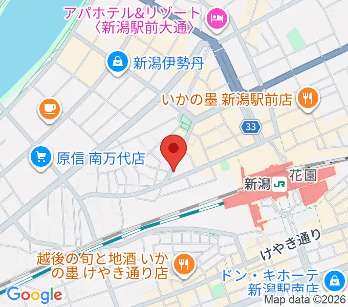 新潟CLUB RIVERSTの地図