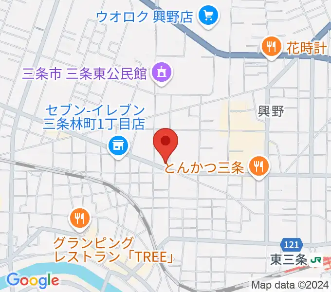 三条ロケット・ピンクの地図