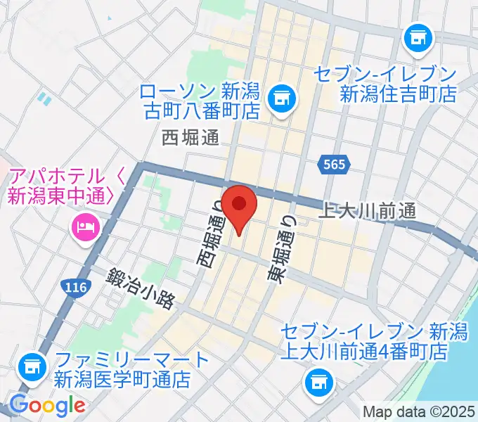 新潟WOODYの地図