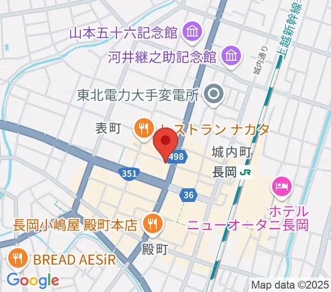 長岡Jazz Cafe 音食の地図