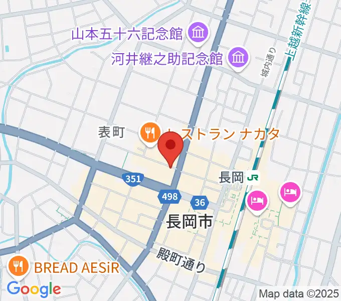 長岡Jazz Cafe 音食の地図