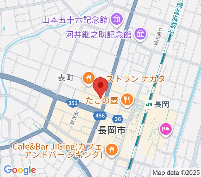 長岡Jazz Cafe 音食の地図