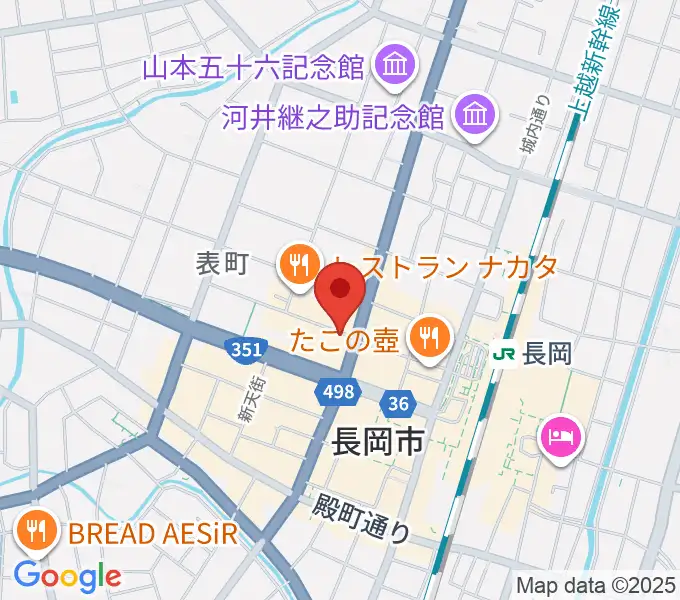 長岡Jazz Cafe 音食の地図