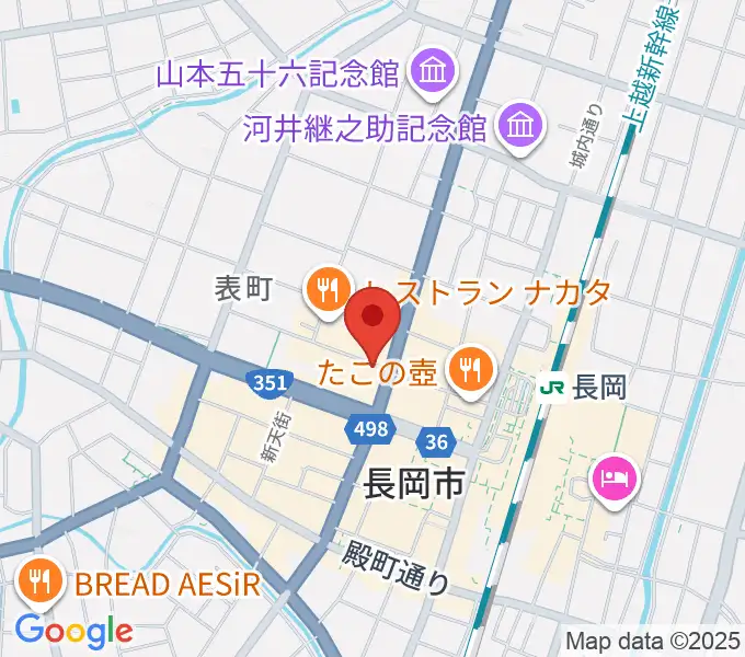 長岡Jazz Cafe 音食の地図