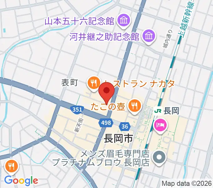 長岡Jazz Cafe 音食の地図