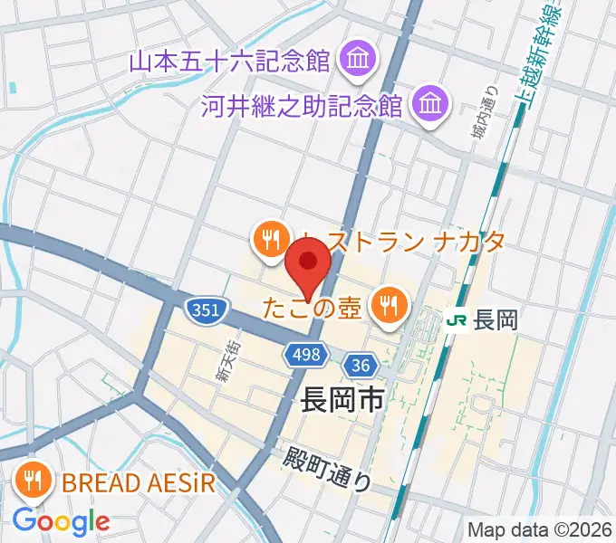 長岡Jazz Cafe 音食の地図