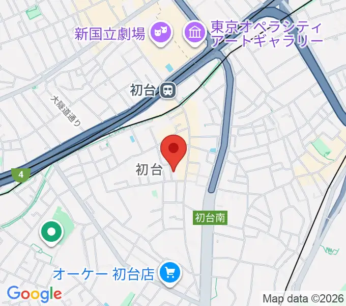 初台長唄・三味線教室の地図