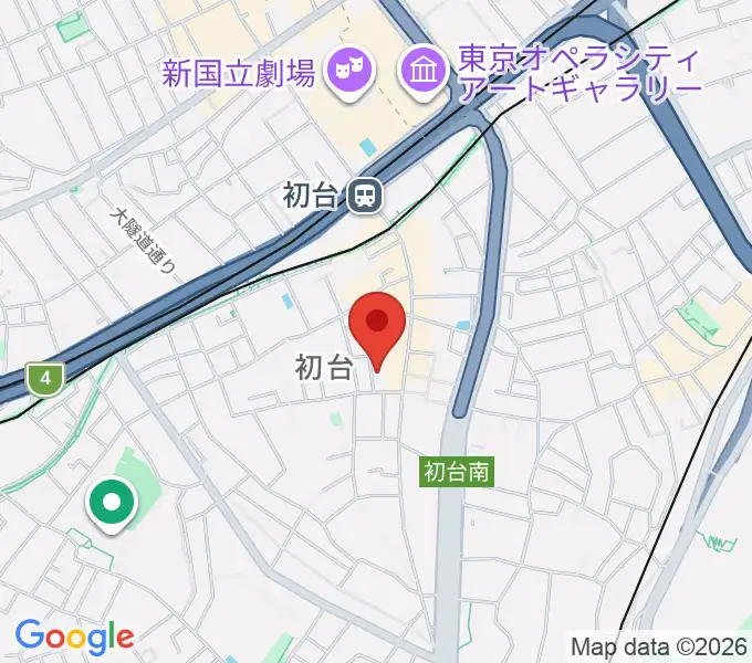 初台長唄・三味線教室の地図