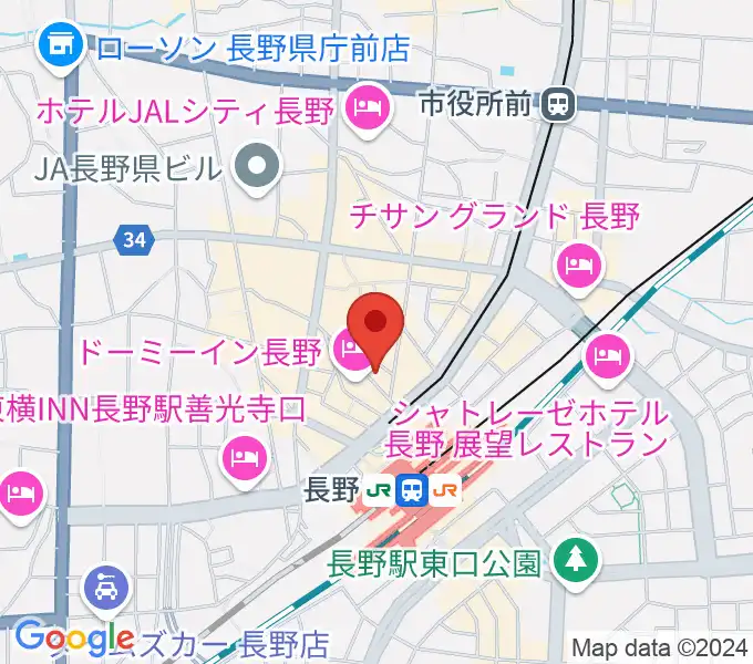 長野ライブハウスJの地図