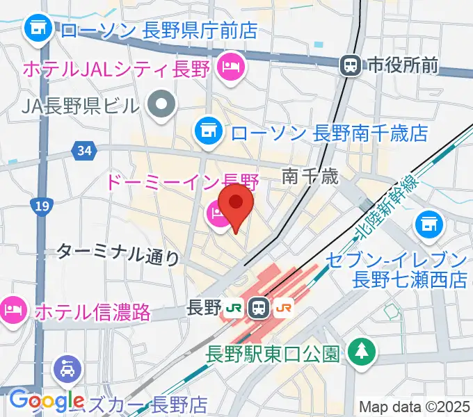 長野ライブハウスJの地図