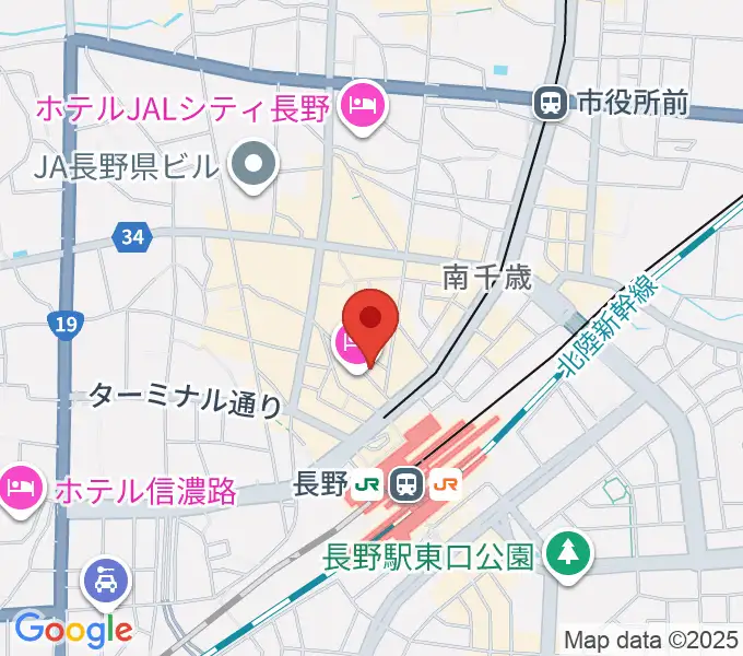 長野ライブハウスJの地図