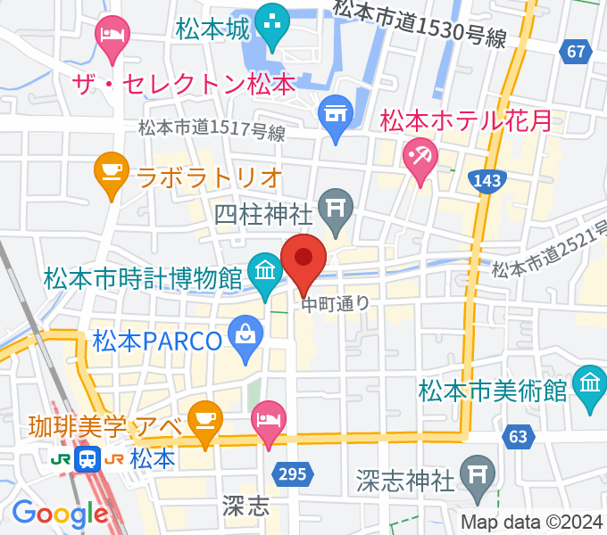 松本ミュージックコートHANAの場所