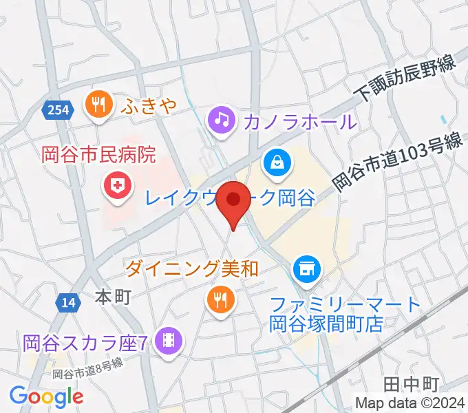 岡谷ファイブペニーズの地図