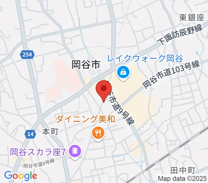 岡谷ファイブペニーズの地図