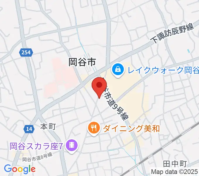 岡谷ファイブペニーズの地図