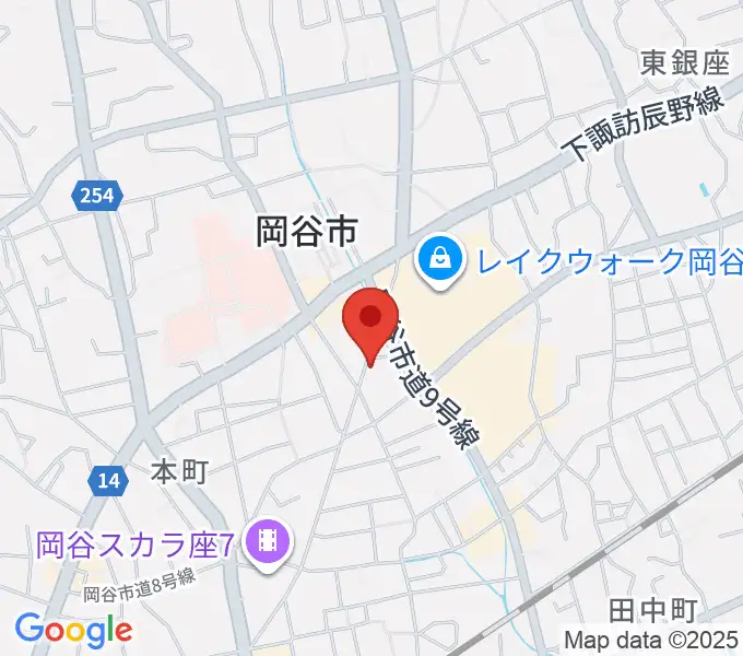 岡谷ファイブペニーズの地図