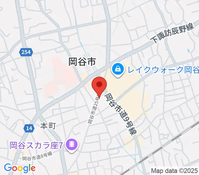 岡谷ファイブペニーズの地図