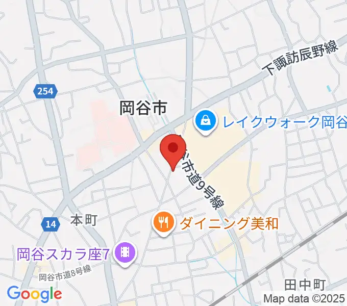 岡谷ファイブペニーズの地図