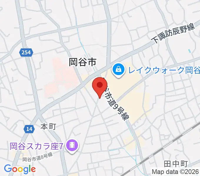 岡谷ファイブペニーズの地図
