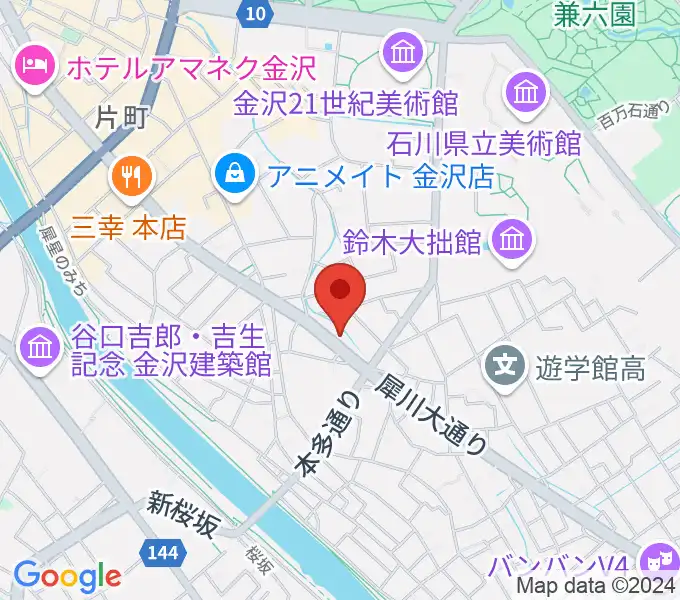 金沢AZの地図