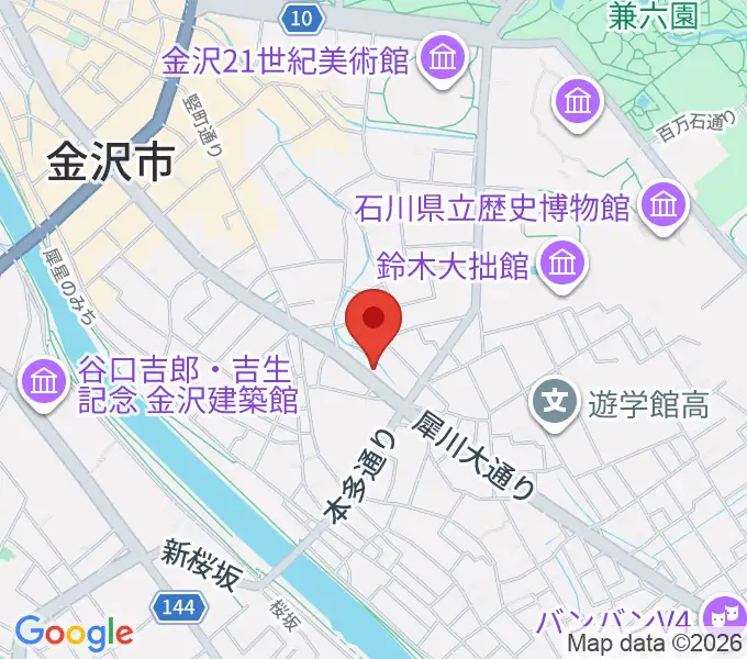 金沢AZの地図