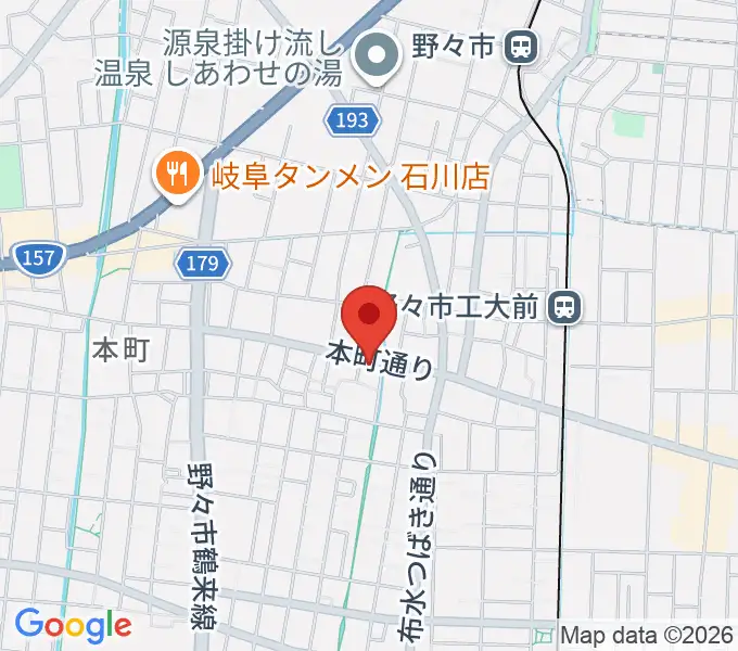 ロック＆カフェ クラプトンの地図
