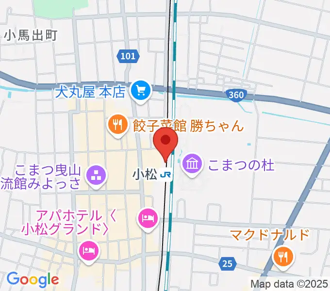 小松市民交流プラザ The MAT'Sの地図