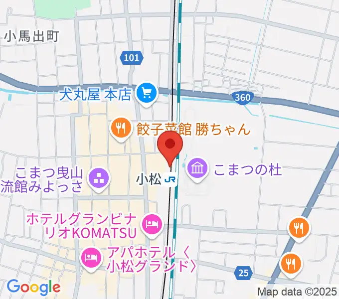 小松市民交流プラザ The MAT'Sの地図